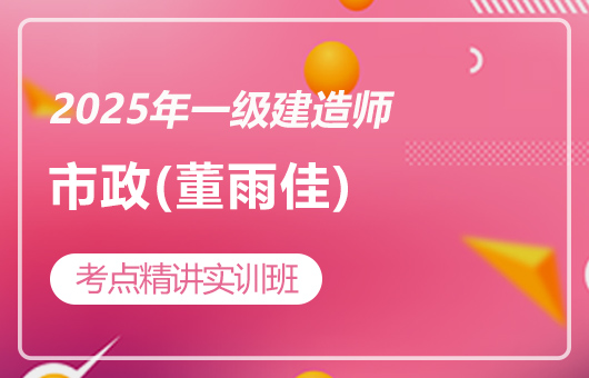2025年一建-3D考点精讲实训班-市政(董雨佳)
